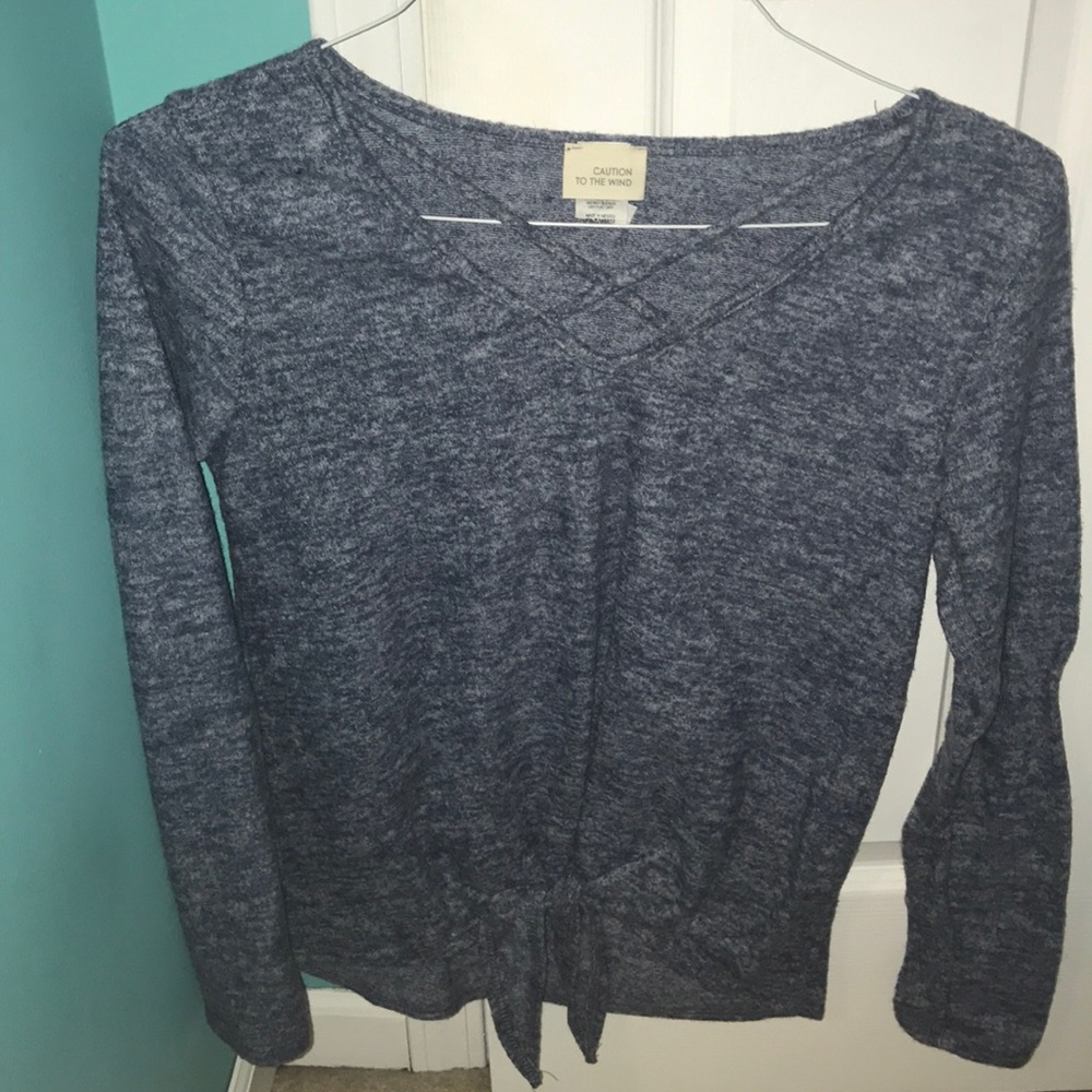 blue sweater!